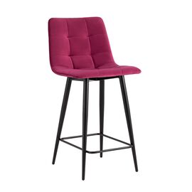 Стул полубарный Джанго велюр винный высота сиденья 60 см | Интернет магазин мебели и декора LifeDekor