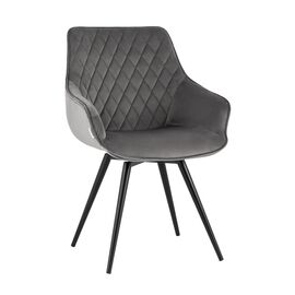 Стул вращающийся Сеул велюр темно-серый | Интернет магазин мебели и декора LifeDekor