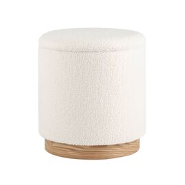 Пуф с ящиком Холли L тедди белый | Интернет магазин мебели и декора LifeDekor