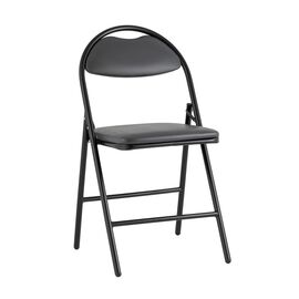Стул складной Hagen экокожа серый каркас черный | Интернет магазин мебели и декора LifeDekor