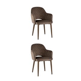 Стул Венера диамант NEW, велюр коричневый (ножки дерево) NP (набор 2шт) | Интернет магазин мебели и декора LifeDekor