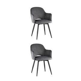 Стул Венера вращающийся, велюр серый NP (набор 2шт) | Интернет магазин мебели и декора LifeDekor