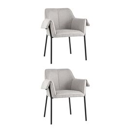 Кресло Бесс рогожка светло-серый 2 шт. | Интернет магазин мебели и декора LifeDekor