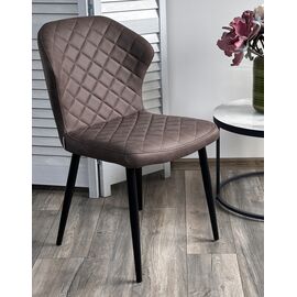Стул МОНРО, цвет CYPRUS-04 коричневый, искусственная замша / черный каркас М-City | Интернет магазин мебели и декора LifeDekor