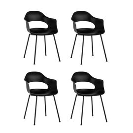 Стул Lady пластик черный 4 шт. | Интернет магазин мебели и декора LifeDekor