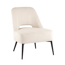 Кресло лаунж Бостон велюр рельефный молочный | Интернет магазин мебели и декора LifeDekor