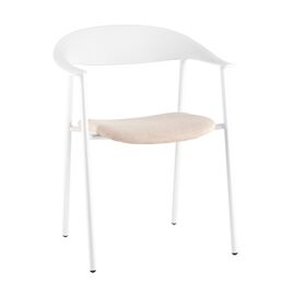 Стул Eila с подушкой пластик белый | Интернет магазин мебели и декора LifeDekor