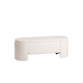 Банкетка Taks с местом для хранения букле белый | Интернет магазин мебели и декора LifeDekor