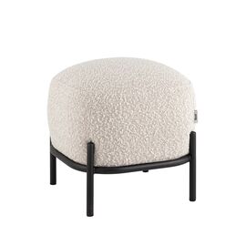 Пуф Стоун ткань букле молочный | Интернет магазин мебели и декора LifeDekor