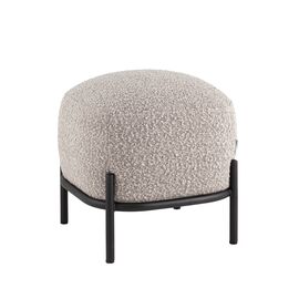 Пуф Стоун ткань букле серо-бежевый | Интернет магазин мебели и декора LifeDekor