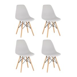 Стул Eames Style DSW светло-серый x4 (разборный каркас) | Интернет магазин мебели и декора LifeDekor