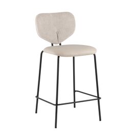 Стул полубарный Masey бежевый с бежевой экокожей | Интернет магазин мебели и декора LifeDekor