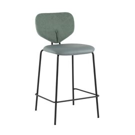 Стул полубарный Masey зеленый со светло-зеленой экокожей | Интернет магазин мебели и декора LifeDekor