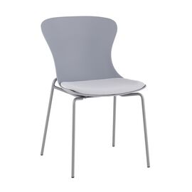 Стул Shaya с подушкой пластик серый | Интернет магазин мебели и декора LifeDekor