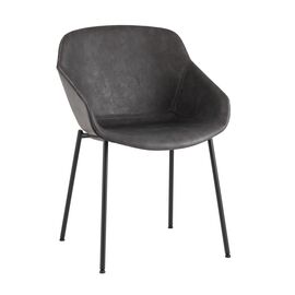 Стул Ashby экокожа серый сиденье | Интернет магазин мебели и декора LifeDekor