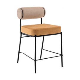 Стул полубарный Ponpoun бежевый терракотовый | Интернет магазин мебели и декора LifeDekor