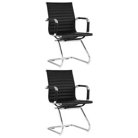 Кресло для посетителей TopChairs Visit черное 2 шт. | Интернет магазин мебели и декора LifeDekor