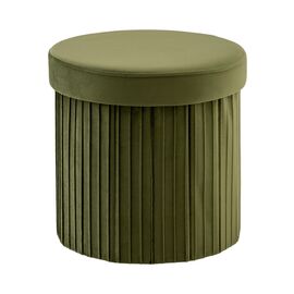 Пуф складной с ящиком Store Round травяной | Интернет магазин мебели и декора LifeDekor