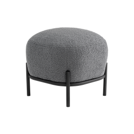 Пуф Стоун букле Fluffy темно-серый | Интернет магазин мебели и декора LifeDekor