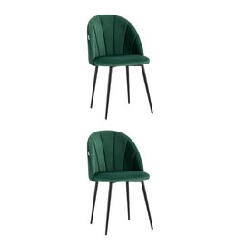 Стул Логан NEW велюр зелёный 2 шт | Интернет магазин мебели и декора LifeDekor