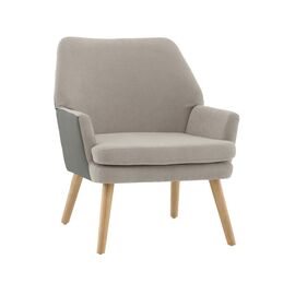 Кресло Харви серый с серой экокожей деревянные ножки | Интернет магазин мебели и декора LifeDekor