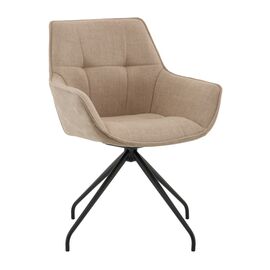 Кресло вращающееся Кимберли рогожка/замша бежевый | Интернет магазин мебели и декора LifeDekor