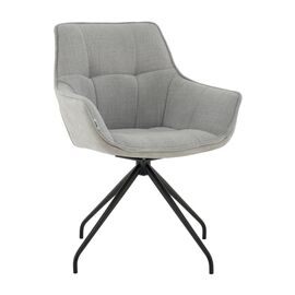 Кресло вращающееся Кимберли рогожка/замша серый | Интернет магазин мебели и декора LifeDekor