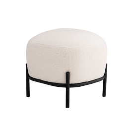 Пуф Стоун букле Fluffy молочный | Интернет магазин мебели и декора LifeDekor