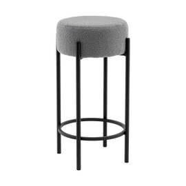 Стул барный Беккет букле светло-серый | Интернет магазин мебели и декора LifeDekor