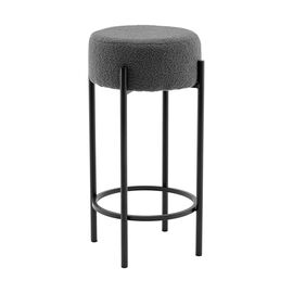 Стул барный Беккет букле темно-серый | Интернет магазин мебели и декора LifeDekor