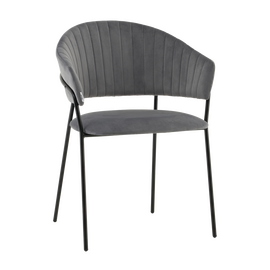 Стул Бруно NEW велюр серый | Интернет магазин мебели и декора LifeDekor