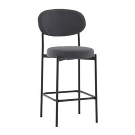 Стул Полубарный Бриф DD велюр тёмно-серый | Интернет магазин мебели и декора LifeDekor