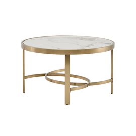 Журнальный столик Адриана 80*80 см светлая керамика | Интернет магазин мебели и декора LifeDekor