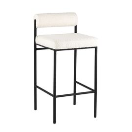 Стул полубарный Балла букле молочный | Интернет магазин мебели и декора LifeDekor