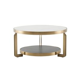 Журнальный столик Калисто 90*90 см светлая и темная керамика | Интернет магазин мебели и декора LifeDekor