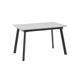 Стол Batu new 120-160/80/76 столешница ЛМДФ ароза светлая подстолье металл черный | Интернет магазин мебели и декора LifeDekor