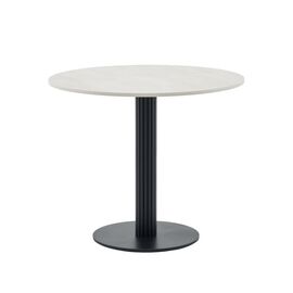 Стол круглый Фризбин D90, столешница МДФ ледяной камень, основание металл черный | Интернет магазин мебели и декора LifeDekor