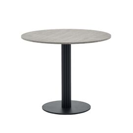 Стол круглый Фризбин D90, столешница МДФ сегни темный, основание металл черный | Интернет магазин мебели и декора LifeDekor