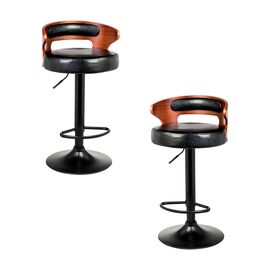 Набор 2 шт Стул барный DOBRIN FRED BLACK, коричневое дерево, чёрный, Вариант: коричневое дерево, чёрный | Интернет магазин мебели и декора LifeDekor