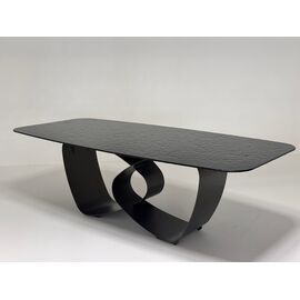 Стол TOVE 240 GREY, стекло BUBBLE  / Шоколадное золото каркас ®DISAUR | Интернет магазин мебели и декора LifeDekor