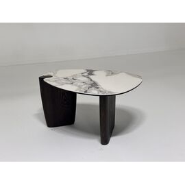 Стол кофейный DAG FENDI WHITE керамика на стекле/массив/ МДФ, облицованный дубовым шпоном ®DISAUR | Интернет магазин мебели и декора LifeDekor