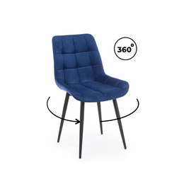 Стул на металлокаркасе Челси 360 К синий (zd 798) / черный np | Интернет магазин мебели и декора LifeDekor