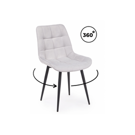 Стул на металлокаркасе Челси 360 К светло-серый (zd 960) / черный np | Интернет магазин мебели и декора LifeDekor