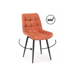 Стул на металлокаркасе Челси 360 К терракотовый (zd 432) / черный np | Интернет магазин мебели и декора LifeDekor