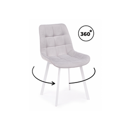 Стул на металлокаркасе Челси 360 П светло-серый (zd 960) / белый np | Интернет магазин мебели и декора LifeDekor