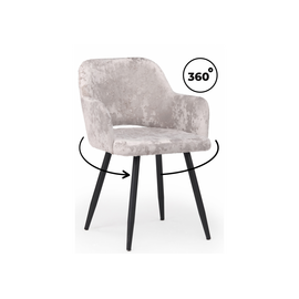 Стул на металлокаркасе Эолин 360 латте (simple 008) / черный | Интернет магазин мебели и декора LifeDekor