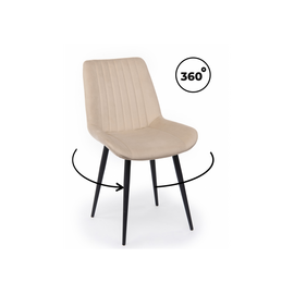 Стул на металлокаркасе Седа 360 бежевый (zd 210) / черный np | Интернет магазин мебели и декора LifeDekor
