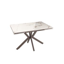 Стол раскладной Marmer 120-180*80*76 керамика капучино | Интернет магазин мебели и декора LifeDekor