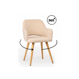 Стул деревянный Эолин 360 бежевый (glory 03) / светлое дерево | Интернет магазин мебели и декора LifeDekor