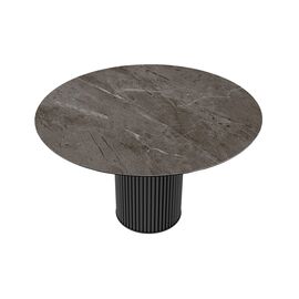 Стол DikLine AKRR120 Керамика Tundra Gris (темно-серый суперглянец)/подстолье черное/опоры черные (2 уп.) | Интернет магазин мебели и декора LifeDekor